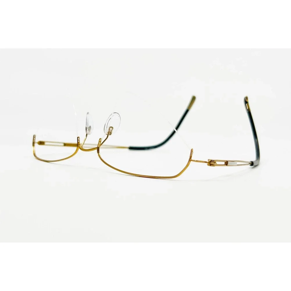 Silhouette Eyeglasses Unisex Gold Semi Rimless Titanium 4337 40 6052 54-17-140
